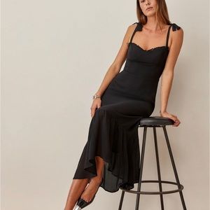 Reformation Black Nikita Dress
